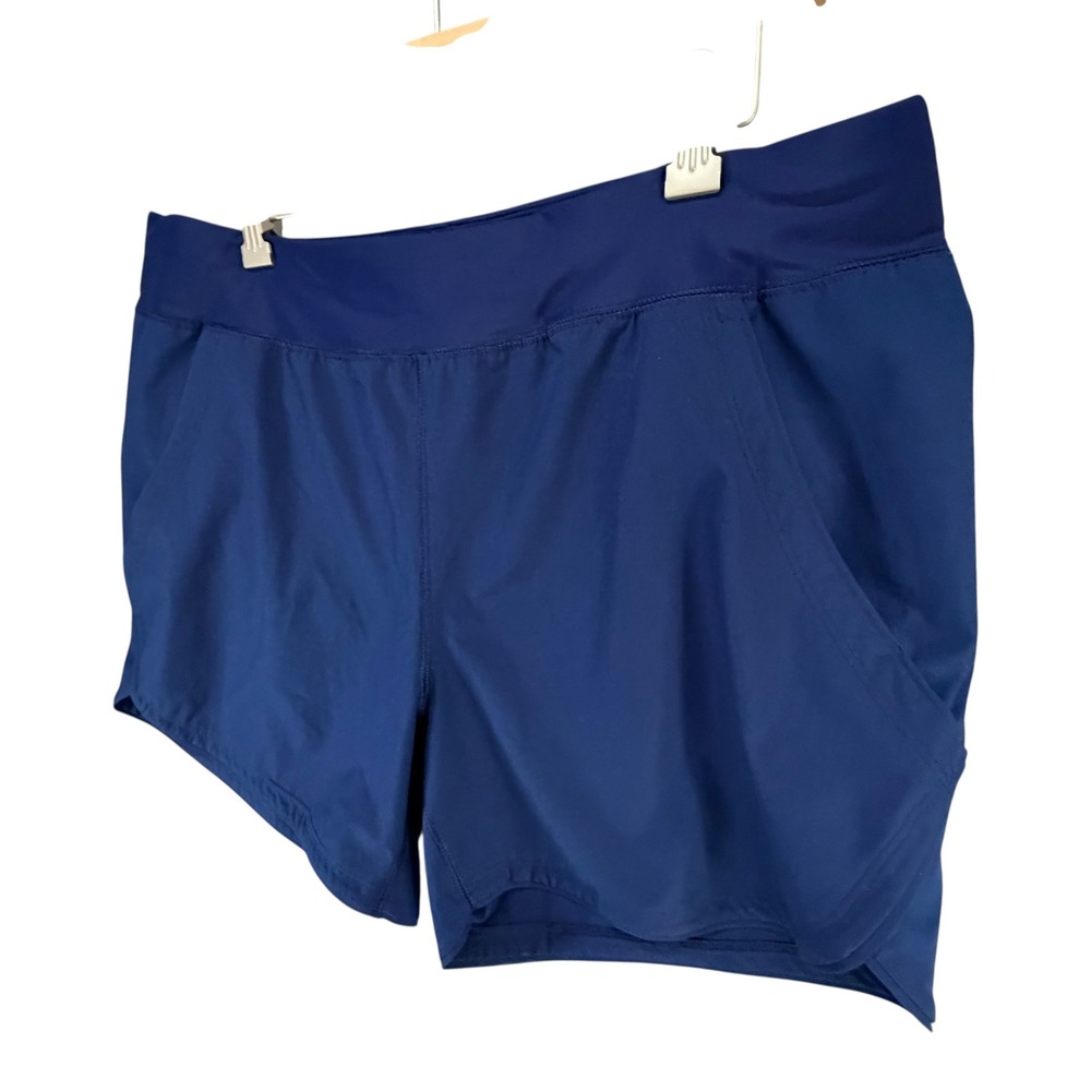 Lands End Curvy Fit 5" Quick Dry Swim Board Shorts Womens 16 Navy Beach UPF 50 - Picture 3 of 13